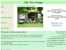 Tablet Screenshot of ecolodge.me.uk